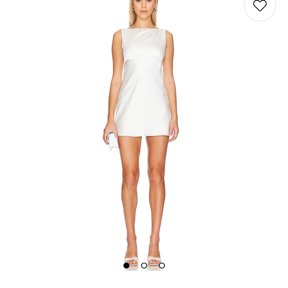 Lovers + Friends White Sheath Mini Dress Bateau Neckline
